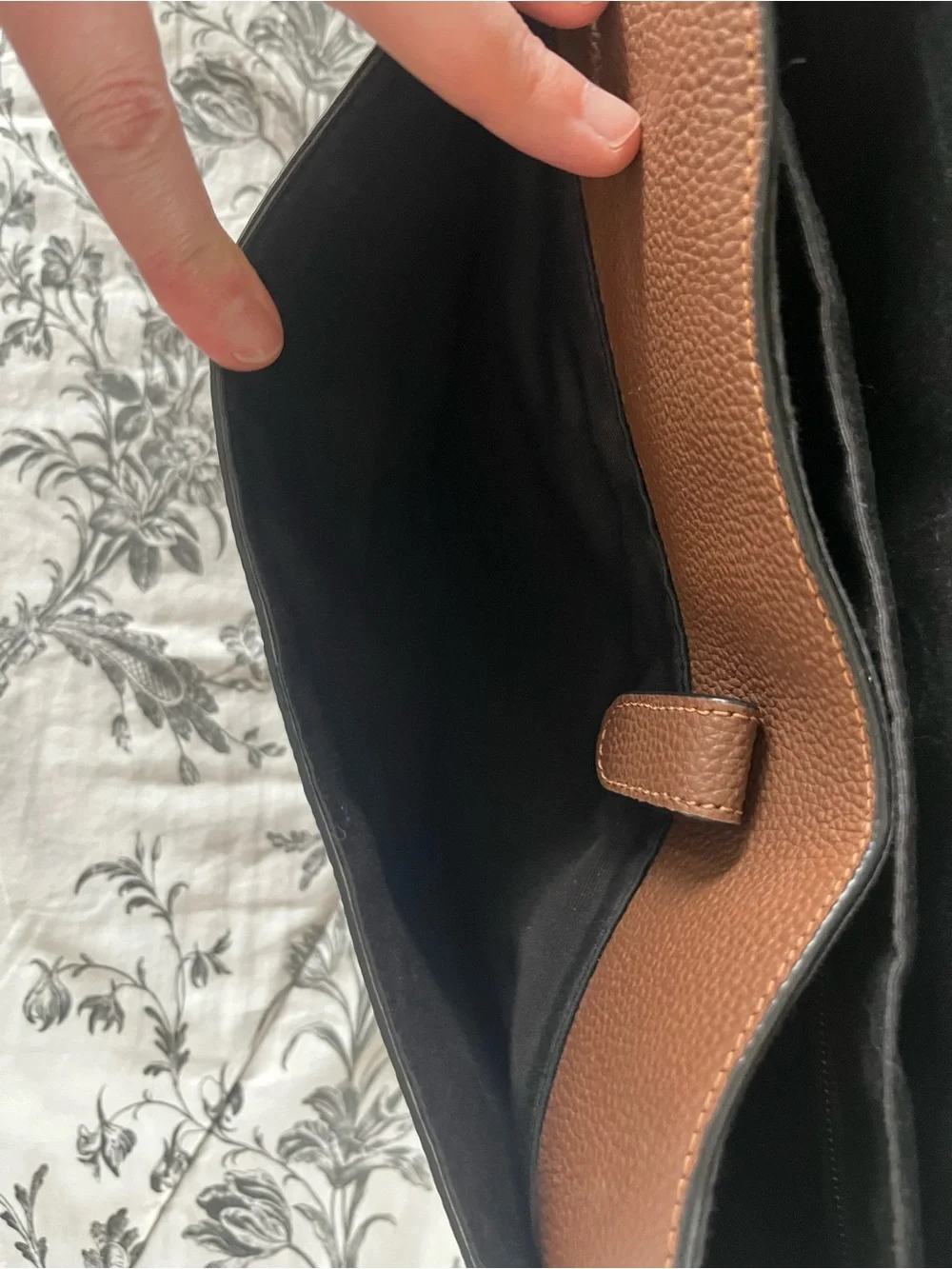 Coach Chestnut Brown Pebbled Leather Messenger Bag with Buckle